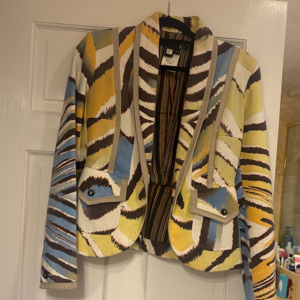 Roberto Cavalli Multicolor Patterned Blazer - image 1